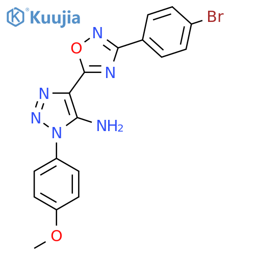 4-3-(4-bromophenyl)-1,2,4-oxadiazol-5-yl-1-(4-methoxyphenyl)-1H-1,2,3-triazol-5-amine structure