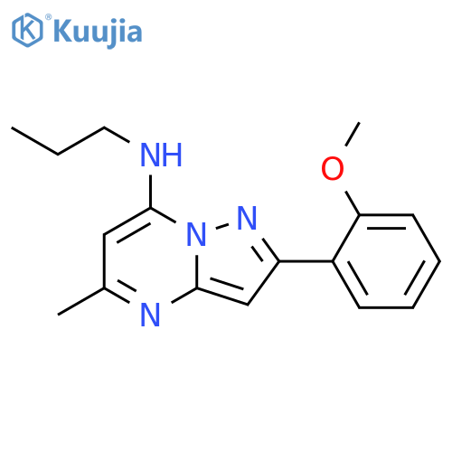 2-(2-methoxyphenyl)-5-methyl-N-propylpyrazolo1,5-apyrimidin-7-amine structure