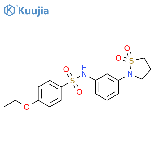 N-3-(1,1-dioxo-1lambda6,2-thiazolidin-2-yl)phenyl-4-ethoxybenzene-1-sulfonamide structure
