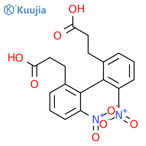 [1,1'-Biphenyl]-2,2'-dipropanoic acid, 6,6'-dinitro- structure