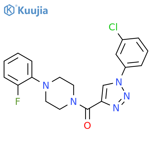 1-1-(3-chlorophenyl)-1H-1,2,3-triazole-4-carbonyl-4-(2-fluorophenyl)piperazine structure