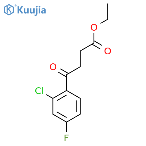 Ethyl 4-(2-chloro-4-fluorophenyl)-4-oxobutanoate structure