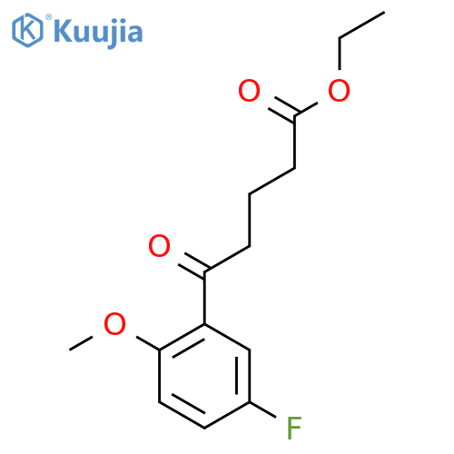 Ethyl 5-(5-fluoro-2-methoxyphenyl)-5-oxovalerate structure