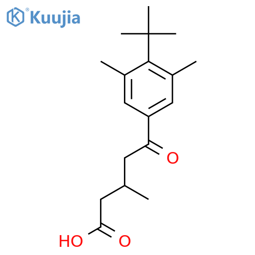 5-(4-Tert-butyl-3,5-dimethylphenyl)-3-methyl-5-oxovaleric acid structure