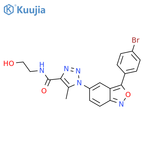 1-3-(4-bromophenyl)-2,1-benzoxazol-5-yl-N-(2-hydroxyethyl)-5-methyl-1H-1,2,3-triazole-4-carboxamide structure
