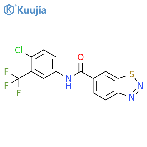 N-4-chloro-3-(trifluoromethyl)phenyl-1,2,3-benzothiadiazole-6-carboxamide structure