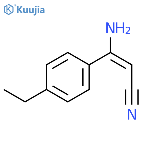 3-Amino-3-(4-ethylphenyl)acrylonitrile structure