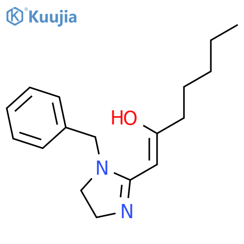 1-Hepten-2-ol, 1-[4,5-dihydro-1-(phenylmethyl)-1H-imidazol-2-yl]-, (Z)- structure