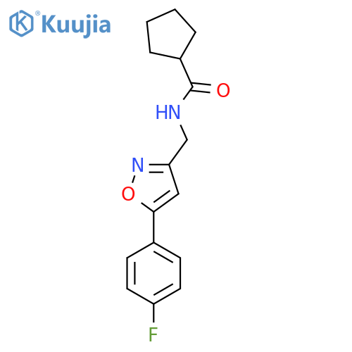 N-{5-(4-fluorophenyl)-1,2-oxazol-3-ylmethyl}cyclopentanecarboxamide structure