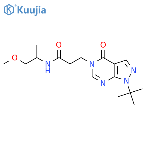 3-{1-tert-butyl-4-oxo-1H,4H,5H-pyrazolo3,4-dpyrimidin-5-yl}-N-(1-methoxypropan-2-yl)propanamide structure