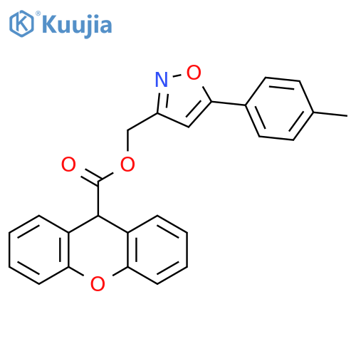 5-(4-methylphenyl)-1,2-oxazol-3-ylmethyl 9H-xanthene-9-carboxylate structure