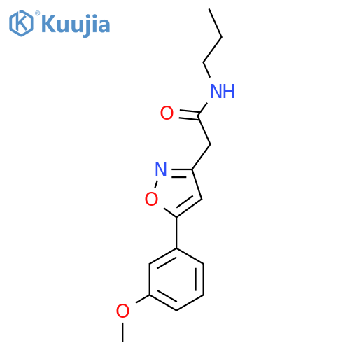 2-5-(3-methoxyphenyl)-1,2-oxazol-3-yl-N-propylacetamide structure