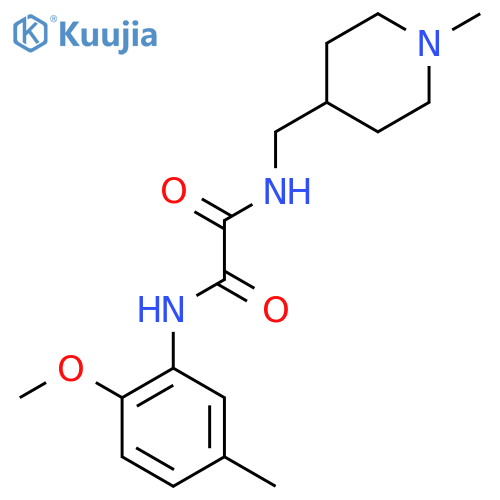N-(2-methoxy-5-methylphenyl)-N'-(1-methylpiperidin-4-yl)methylethanediamide structure