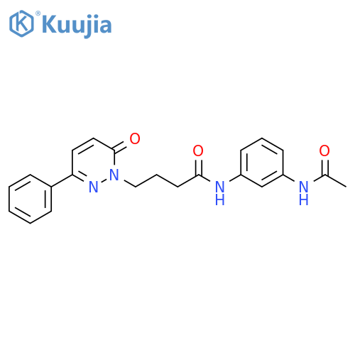 N-(3-acetamidophenyl)-4-(6-oxo-3-phenyl-1,6-dihydropyridazin-1-yl)butanamide structure