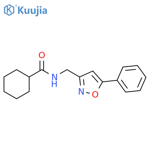 N-(5-phenyl-1,2-oxazol-3-yl)methylcyclohexanecarboxamide structure