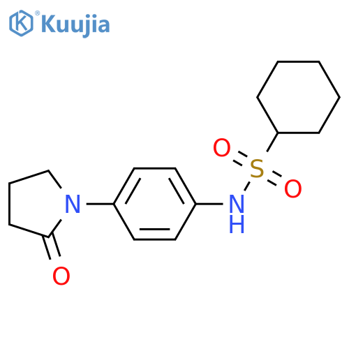 N-4-(2-oxopyrrolidin-1-yl)phenylcyclohexanesulfonamide structure