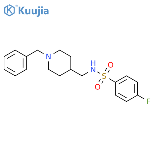 N-(1-benzylpiperidin-4-yl)methyl-4-fluorobenzene-1-sulfonamide structure