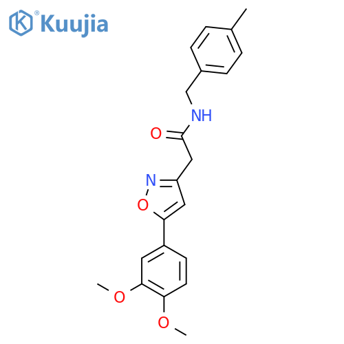 2-5-(3,4-dimethoxyphenyl)-1,2-oxazol-3-yl-N-(4-methylphenyl)methylacetamide structure