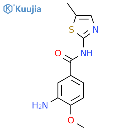 3-Amino-4-methoxy-N-(5-methyl-1,3-thiazol-2-yl)benzamide structure