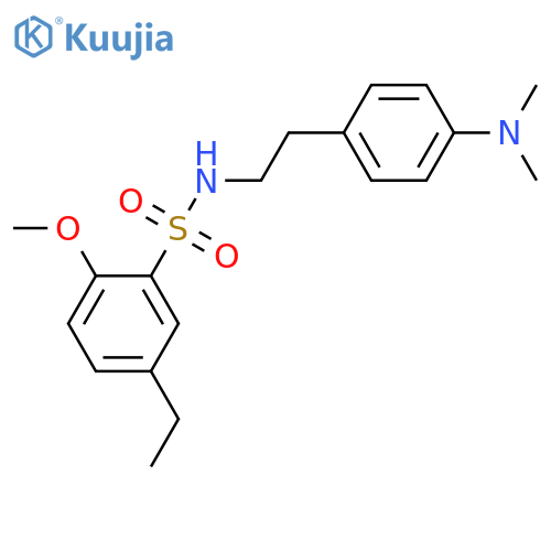 N-{2-4-(dimethylamino)phenylethyl}-5-ethyl-2-methoxybenzene-1-sulfonamide structure