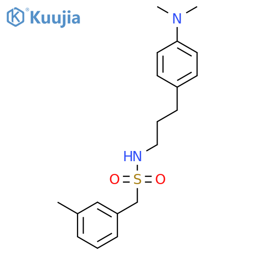 N-{3-4-(dimethylamino)phenylpropyl}-1-(3-methylphenyl)methanesulfonamide structure