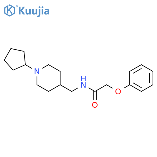 N-(1-cyclopentylpiperidin-4-yl)methyl-2-phenoxyacetamide structure