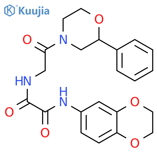 N'-(2,3-dihydro-1,4-benzodioxin-6-yl)-N-2-oxo-2-(2-phenylmorpholin-4-yl)ethylethanediamide structure