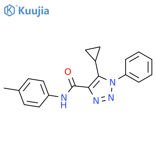 5-cyclopropyl-N-(4-methylphenyl)-1-phenyl-1H-1,2,3-triazole-4-carboxamide structure
