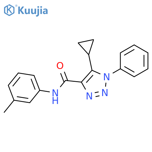 5-cyclopropyl-N-(3-methylphenyl)-1-phenyl-1H-1,2,3-triazole-4-carboxamide structure