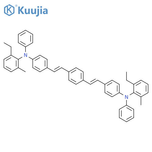 Benzenamine,4,4'-(1,4-phenylenedi-(1E)-2,1-ethenediyl)bis[N-(2-ethyl-6-methylphenyl)-N-phenyl- structure
