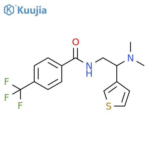 N-2-(dimethylamino)-2-(thiophen-3-yl)ethyl-4-(trifluoromethyl)benzamide structure