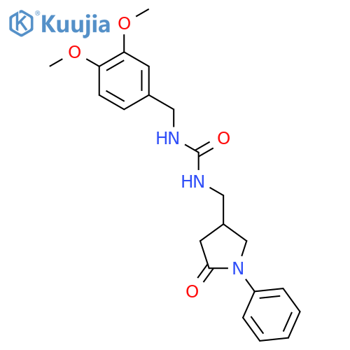 1-(3,4-dimethoxyphenyl)methyl-3-(5-oxo-1-phenylpyrrolidin-3-yl)methylurea structure
