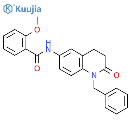 N-(1-benzyl-2-oxo-1,2,3,4-tetrahydroquinolin-6-yl)-2-methoxybenzamide structure