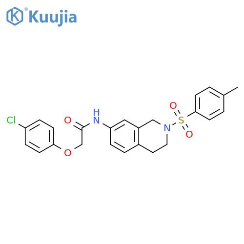 2-(4-chlorophenoxy)-N-2-(4-methylbenzenesulfonyl)-1,2,3,4-tetrahydroisoquinolin-7-ylacetamide structure