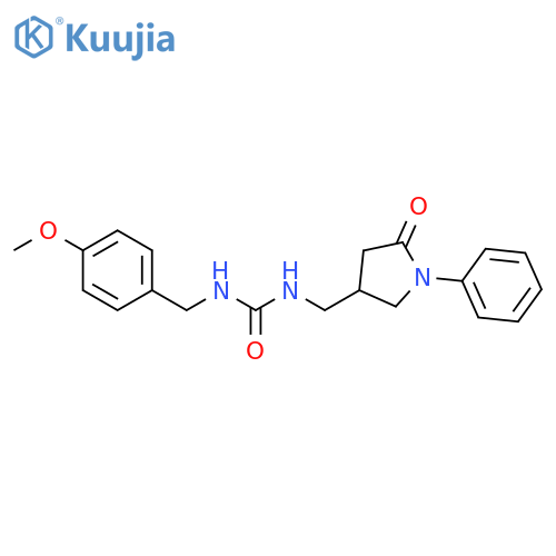 1-(4-methoxyphenyl)methyl-3-(5-oxo-1-phenylpyrrolidin-3-yl)methylurea structure