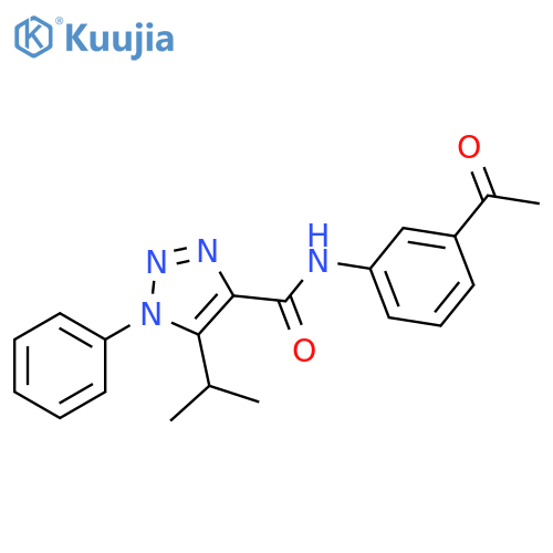 N-(3-acetylphenyl)-1-phenyl-5-(propan-2-yl)-1H-1,2,3-triazole-4-carboxamide structure