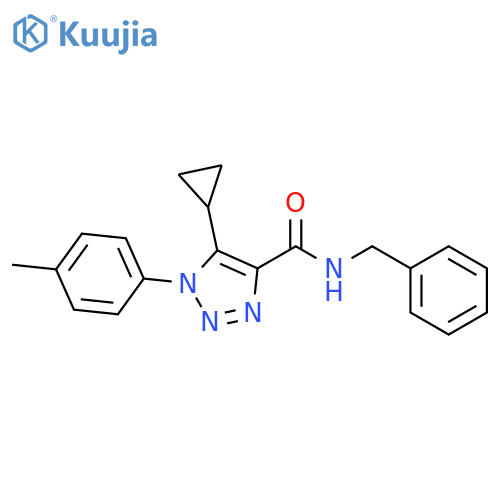 N-benzyl-5-cyclopropyl-1-(4-methylphenyl)-1H-1,2,3-triazole-4-carboxamide structure