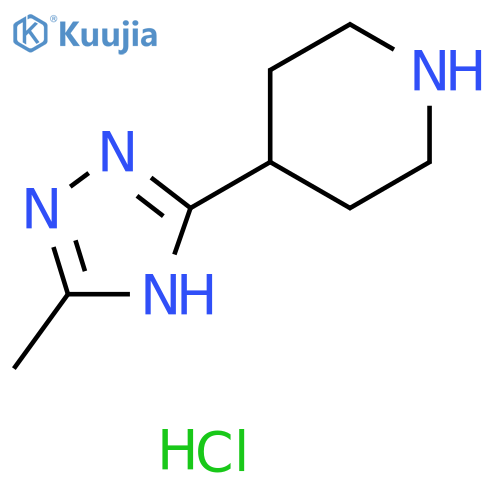 4-(5-methyl-1H-1,2,4-triazol-3-yl)piperidine hydrochloride structure