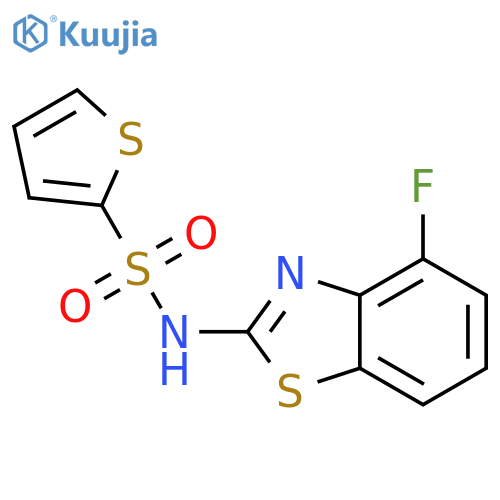 N-(4-fluoro-1,3-benzothiazol-2-yl)thiophene-2-sulfonamide structure