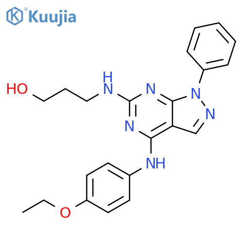 3-({4-(4-ethoxyphenyl)amino-1-phenyl-1H-pyrazolo3,4-dpyrimidin-6-yl}amino)propan-1-ol structure
