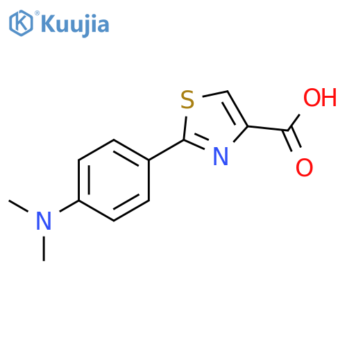 2-(4-Dimethylaminophenyl)-1,3-thiazole-4-carboxylic acid structure