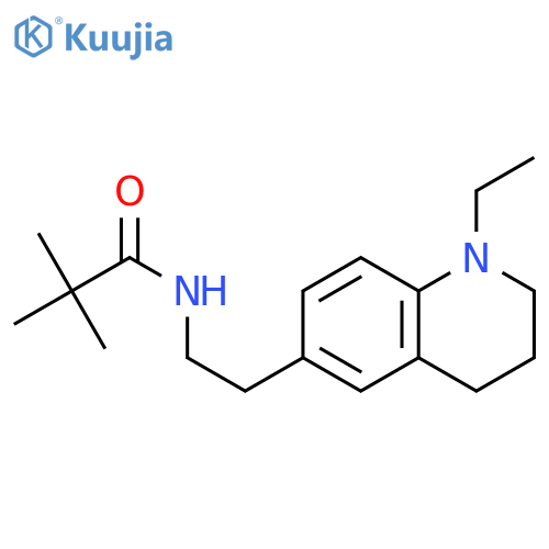 N-2-(1-ethyl-1,2,3,4-tetrahydroquinolin-6-yl)ethyl-2,2-dimethylpropanamide structure