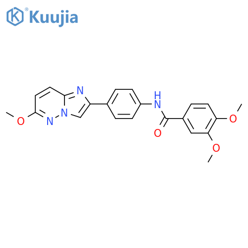 3,4-dimethoxy-N-(4-{6-methoxyimidazo1,2-bpyridazin-2-yl}phenyl)benzamide structure