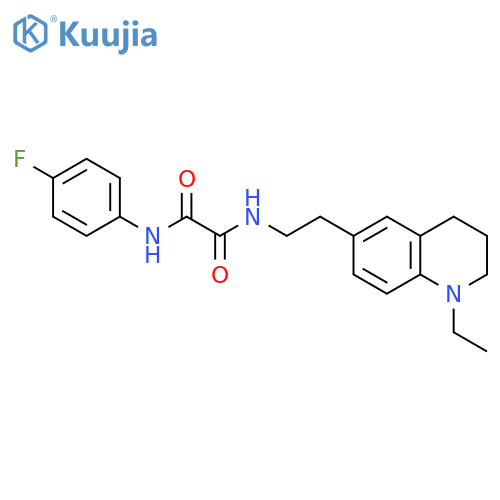 N-2-(1-ethyl-1,2,3,4-tetrahydroquinolin-6-yl)ethyl-N'-(4-fluorophenyl)ethanediamide structure