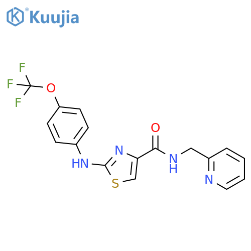 N-(pyridin-2-yl)methyl-2-{4-(trifluoromethoxy)phenylamino}-1,3-thiazole-4-carboxamide structure