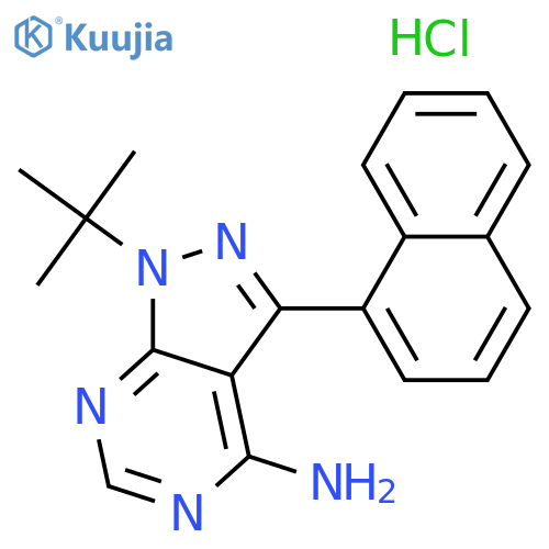 1-tert-Butyl-3-(naphthalen-1-yl)-1H-pyrazolo-3,4-dpyrimidin-4-amine hydrochloride structure