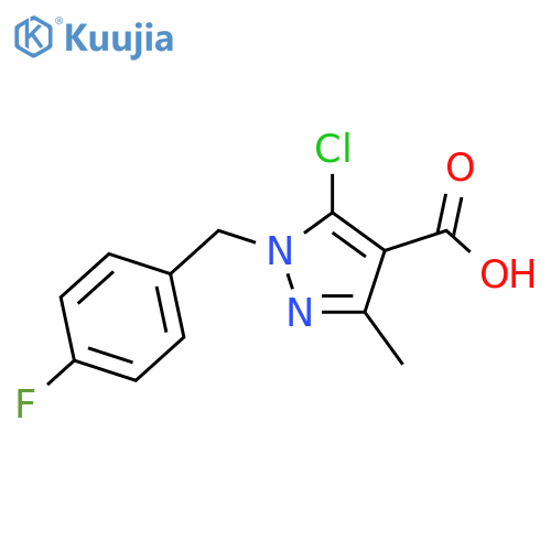 5-Chloro-1-(4-Fluorophenyl)Methyl-3-Methyl-1h-Pyrazole-4-Carboxylic Acid structure