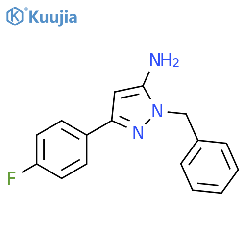 1-benzyl-3-(4-fluorophenyl)-1H-pyrazol-5-amine structure