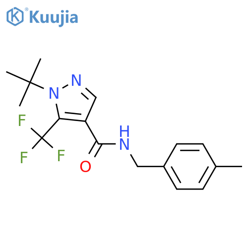 1-(TERT-BUTYL)-N-(4-METHYLBENZYL)-5-(TRIFLUOROMETHYL)-1H-PYRAZOLE-4-CARBOXAMIDE structure
