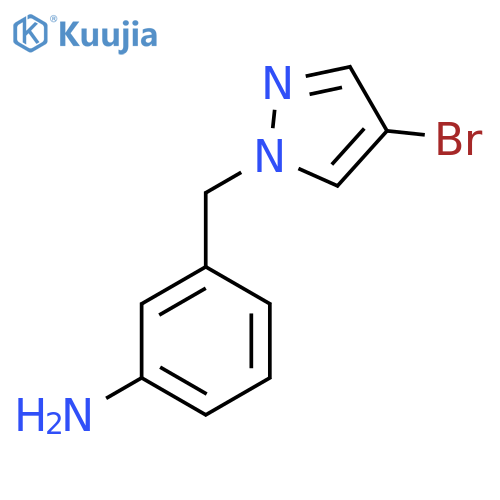 3-((4-Bromo-1h-pyrazol-1-yl)methyl)aniline structure